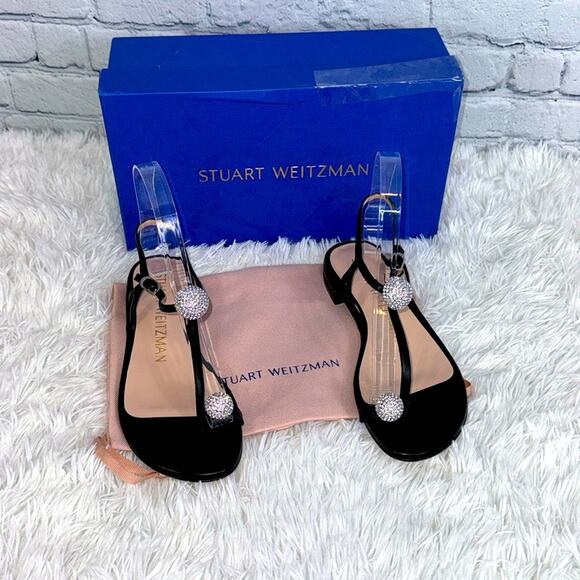 #STUART WEITZMAN Balls Of Fire Sandals Black 36 NEW - Picture 4 of 7